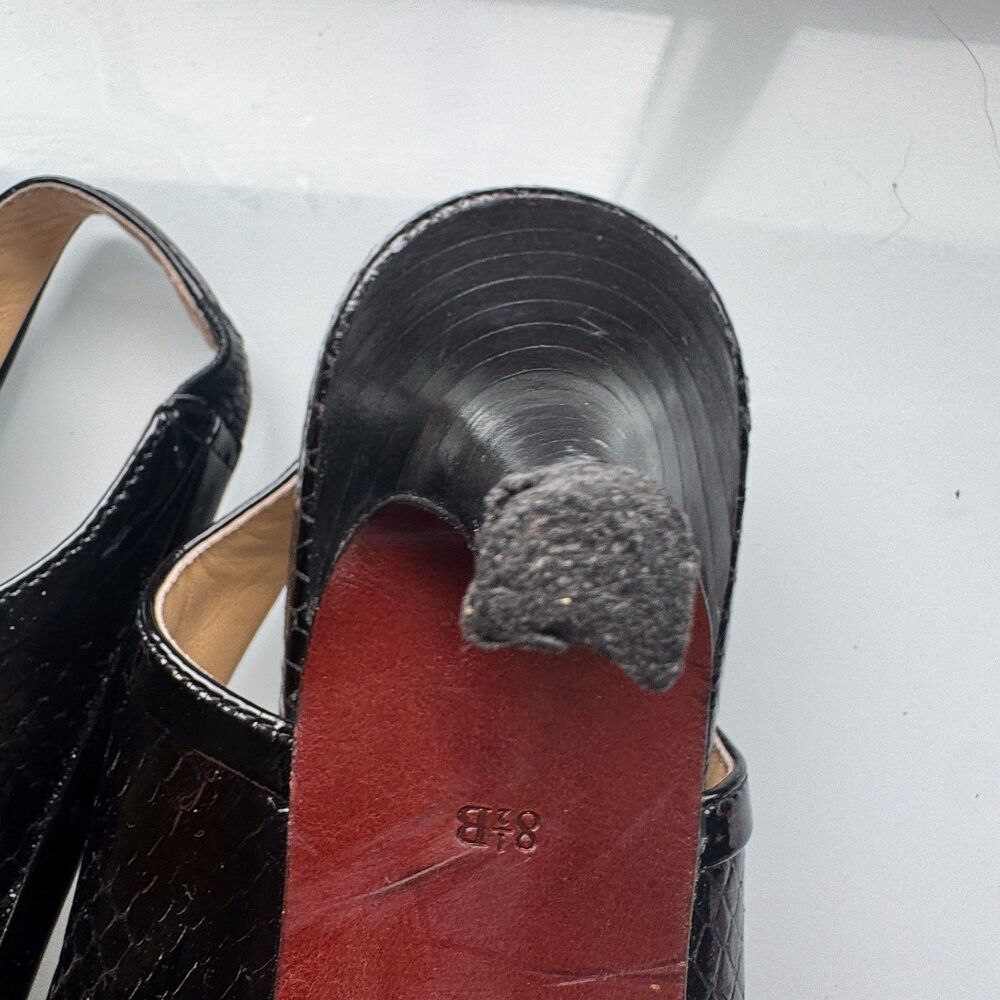 Cole Haan Air Talia Black Leather Slingback Pumps Nike Integration Size 8.5 - Picture 5 of 9